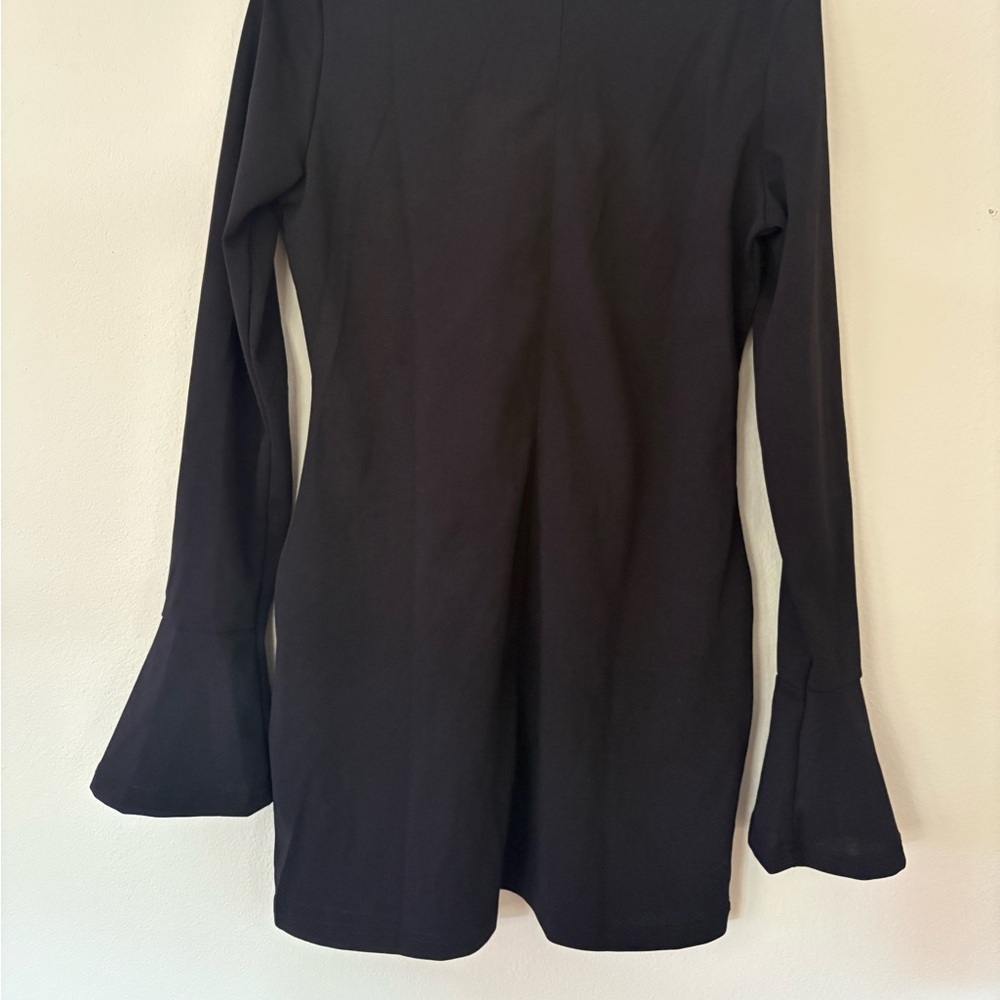 Elegant Black Long Sleeve Women's Dress Size L - Picture 4 of 4